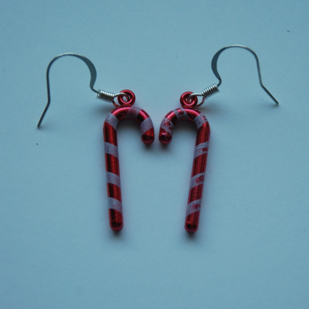 Candy cane earrings
